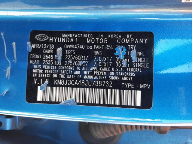 Photo 10 from auction – 2018 HYUNDAI TUCSON SEL with VIN KM8J3CA48JU738732
