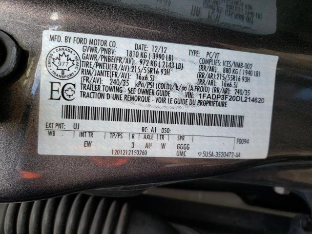 Photo 10 from auction – 2013 FORD FOCUS SE with VIN 1FADP3F20DL214620