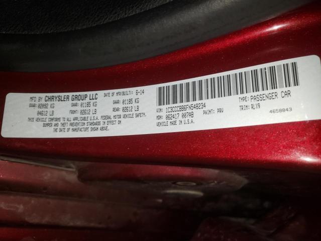 Photo 10 from auction – 2015 CHRYSLER 200 S with VIN 1C3CCCBB6FN548234