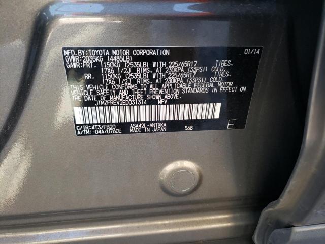 Photo 10 from auction – 2014 TOYOTA RAV4 LE with VIN JTMZFREV2ED031314