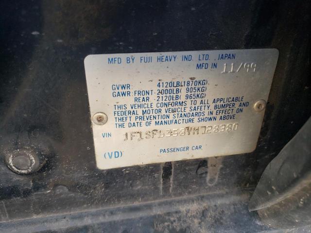 Photo 10 from auction – 2000 SUBARU FORESTER L with VIN JF1SF6358YH728380
