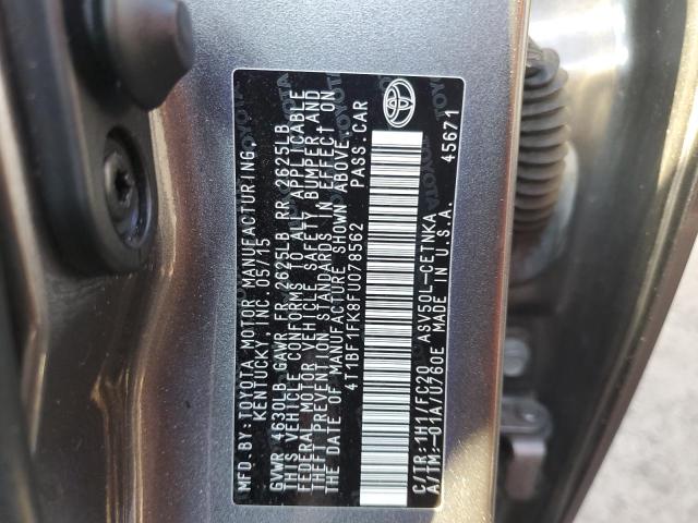 Photo 10 from auction – 2015 TOYOTA CAMRY LE with VIN 4T1BF1FK8FU078562