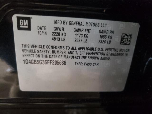Photo 10 from auction – 2015 BUICK LACROSSE with VIN 1G4GB5G36FF205636