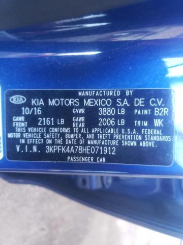 Photo 10 from auction – 2017 KIA FORTE LX with VIN 3KPFK4A78HE071912