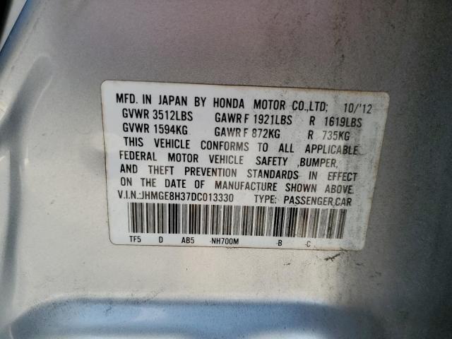 Photo 10 from auction – 2013 HONDA FIT with VIN JHMGE8H37DC013330