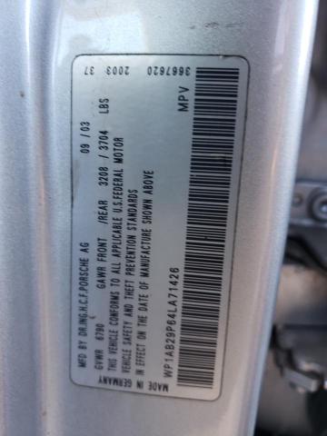 Photo 10 from auction – 2004 PORSCHE CAYENNE S with VIN WP1AB29P64LA71426