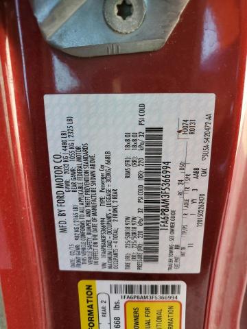 Photo 10 from auction – 2015 FORD MUSTANG with VIN 1FA6P8AM3F5366994