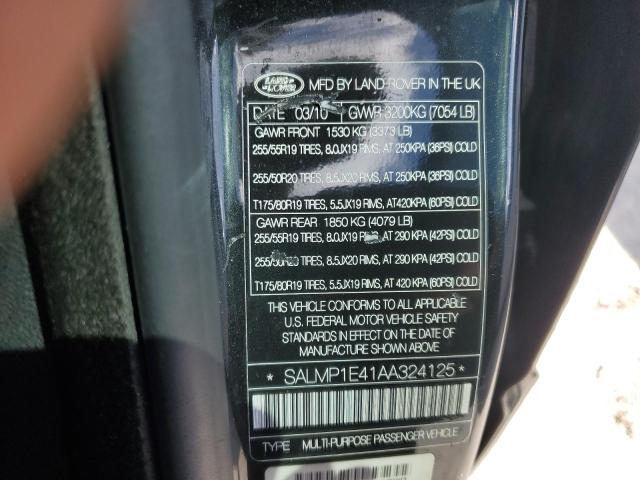 Photo 10 from auction – 2010 LAND ROVER RANGE ROVE with VIN SALMP1E41AA324125