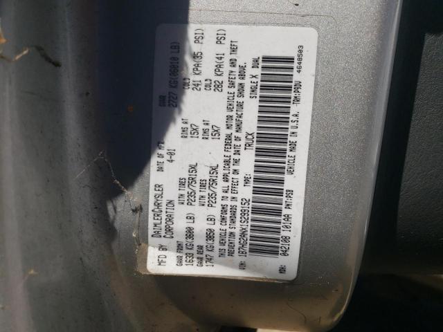 Photo 10 from auction – 2001 DODGE DAKOTA QUA with VIN 1B7HG2ANX1S299152