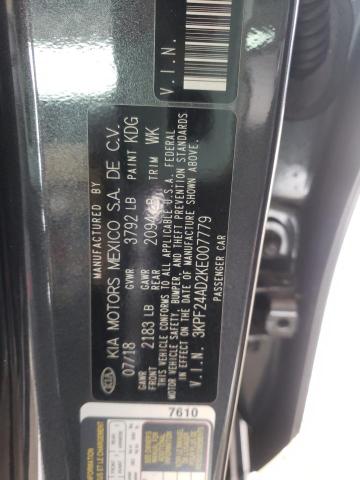 Zdjęcie 10 z aukcji – 2019 KIA FORTE FE z VIN 3KPF24AD2KE007779