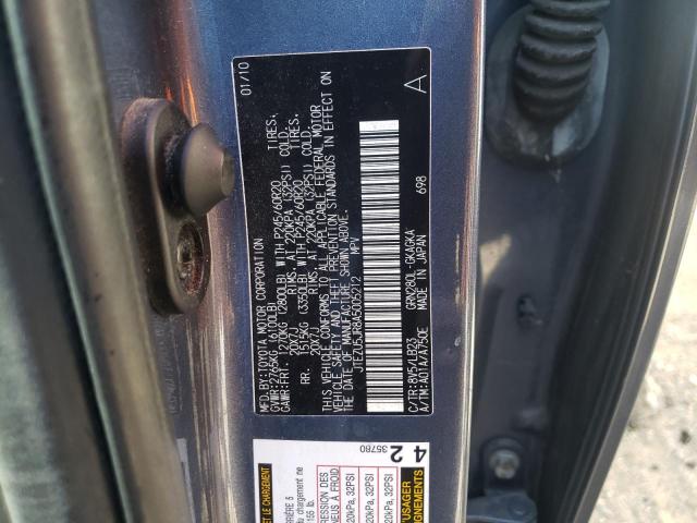 Photo 10 from auction – 2010 TOYOTA 4RUNNER SR with VIN JTEZU5JR8A5005212