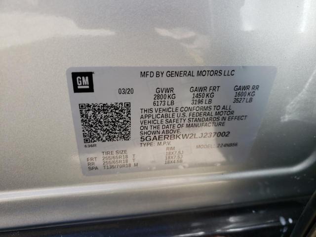 Photo 10 from auction – 2020 BUICK ENCLAVE ES with VIN 5GAERBKW2LJ237002