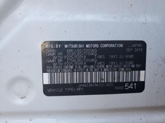 Photo 10 from auction – 2019 MITSUBISHI OUTLANDER with VIN JA4AZ3A35KZ013825