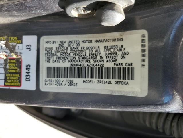 Photo 10 from auction – 2010 TOYOTA COROLLA BA with VIN 1NXBU4EE1AZ304422