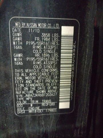 Фото 10 с аукциона – 2011 NISSAN CUBE BASE с VIN JN8AZ2KR6BT203627