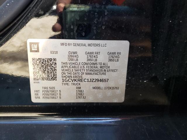 Photo 10 from auction – 2018 CHEVROLET SILVERADO with VIN 1GCVKREC1JZ294657