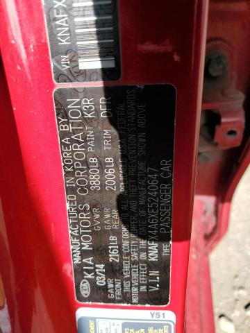 Photo 10 from auction – 2014 KIA FORTE LX with VIN KNAFX4A6XE5240647