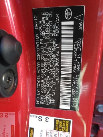 Photo 10 from auction – 2012 TOYOTA PRIUS V with VIN JTDZN3EU5C3184117