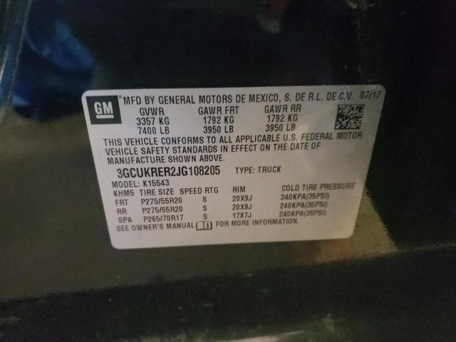 Photo 10 from auction – 2018 CHEVROLET SILVERADO with VIN 3GCUKRER2JG108205