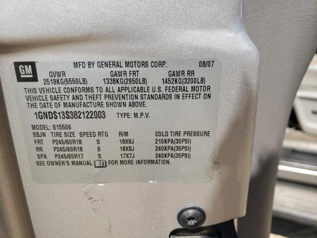Photo 10 from auction – 2008 CHEVROLET TRAILBLAZE with VIN 1GNDS13S382122003