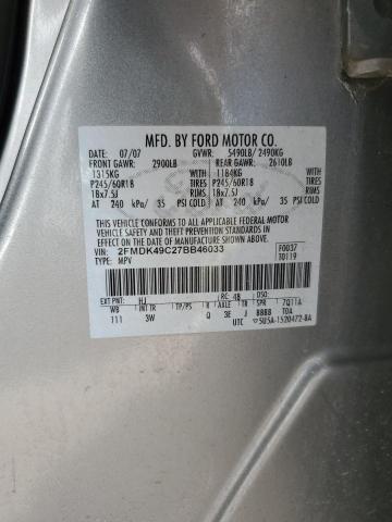 Photo 10 from auction – 2007 FORD EDGE SEL P with VIN 2FMDK49C27BB46033
