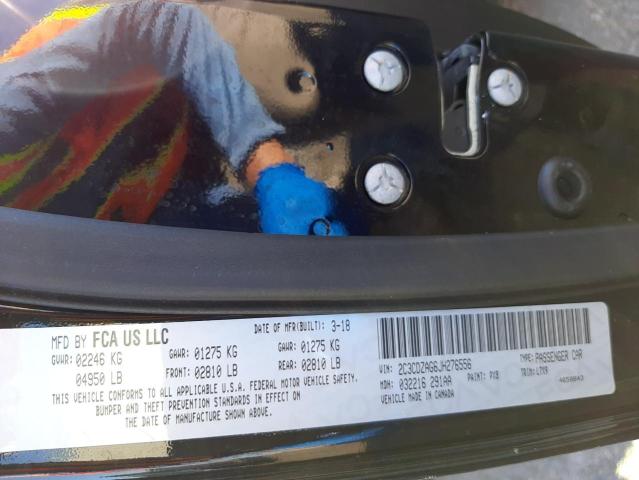 Photo 10 from auction – 2018 DODGE CHALLENGER with VIN 2C3CDZAG6JH276556