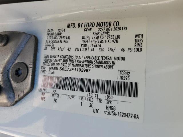 Photo 10 from auction – 2015 FORD TRANSIT CO with VIN NM0LS6E73F1192997
