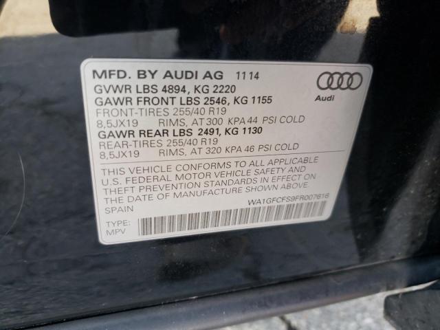 Photo 10 from auction – 2015 AUDI Q3 PRESTIG with VIN WA1GFCFS9FR007616