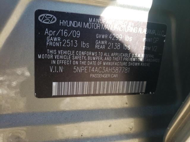 Photo 10 from auction – 2010 HYUNDAI SONATA GLS with VIN 5NPET4AC3AH587781
