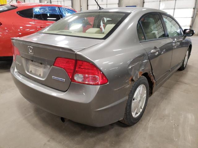 Photo 4 from auction – 2008 HONDA CIVIC HYBR with VIN JHMFA36268S008376