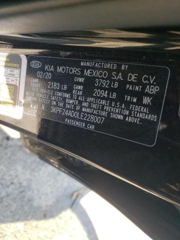 Photo 10 from auction – 2020 KIA FORTE FE with VIN 3KPF24AD0LE228007
