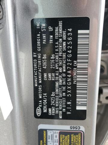 Photo 10 from auction – 2015 KIA OPTIMA EX with VIN 5XXGN4A72FG425634