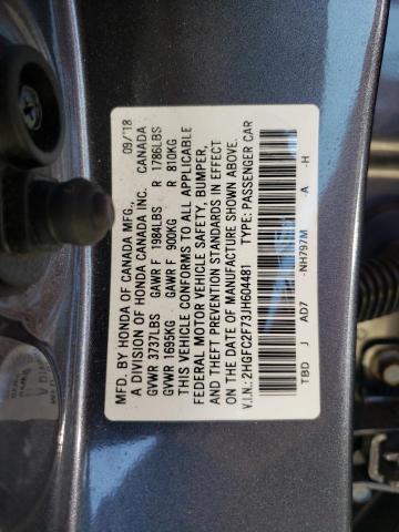 Photo 10 from auction – 2018 HONDA CIVIC EX with VIN 2HGFC2F73JH604481