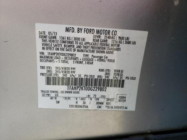 Photo 10 from auction – 2013 FORD TAURUS SHO with VIN 1FAHP2KT0DG229802