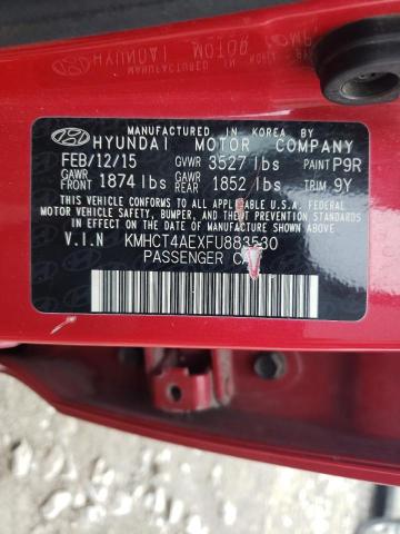 Photo 10 from auction – 2015 HYUNDAI ACCENT GLS with VIN KMHCT4AEXFU883530