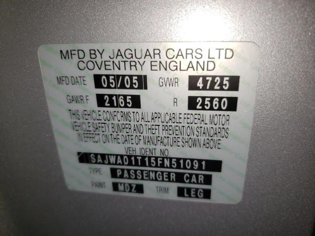 Photo 10 from auction – 2005 JAGUAR S-TYPE with VIN SAJWA01T15FN51091