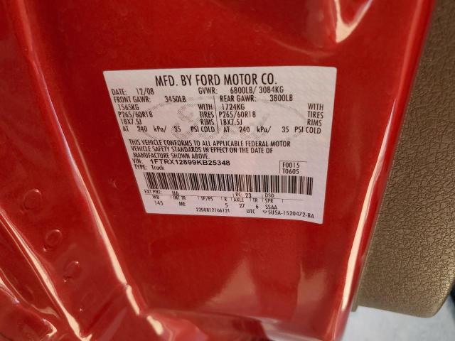 Photo 10 from auction – 2009 FORD F150 SUPER with VIN 1FTRX12899KB25348