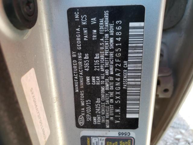 Photo 10 from auction – 2015 KIA OPTIMA EX with VIN 5XXGN4A72FG514863