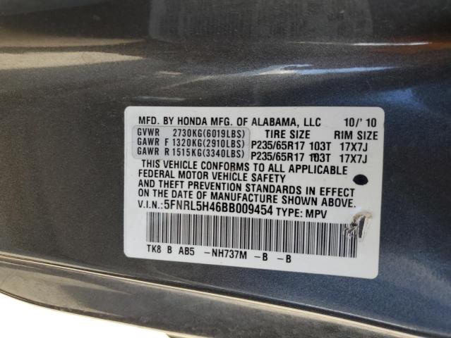 Photo 10 from auction – 2011 HONDA ODYSSEY EX with VIN 5FNRL5H46BB009454