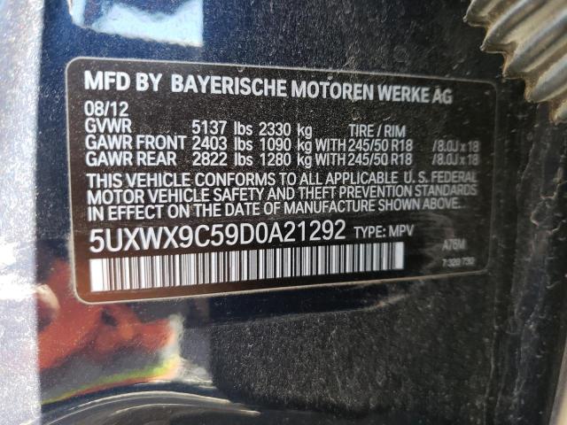 Photo 10 from auction – 2013 BMW X3 XDRIVE2 with VIN 5UXWX9C59D0A21292