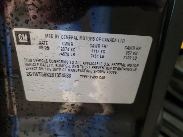 Zdjęcie 10 z aukcji – 2008 CHEVROLET IMPALA LT z VIN 2G1WT58K281354583