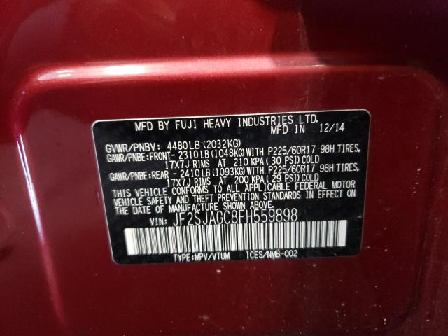 Photo 10 from auction – 2015 SUBARU FORESTER 2 with VIN JF2SJAGC8FH559898