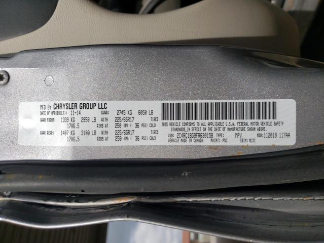 Photo 10 from auction – 2015 CHRYSLER TOWN & COU with VIN 2C4RC1BG9FR630158