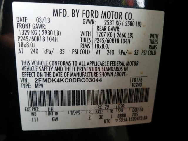Photo 10 from auction – 2013 FORD EDGE LIMIT with VIN 2FMDK4KC0DBC03044