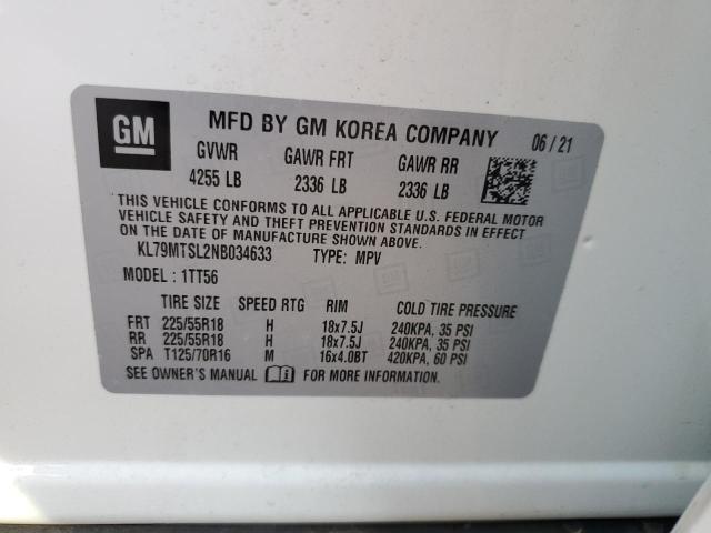 Photo 14 from auction – 2022 CHEVROLET TRAILBLAZE with VIN KL79MTSL2NB034633