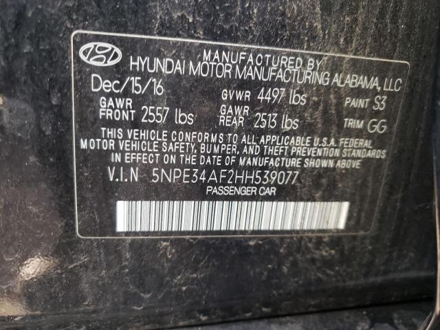 Photo 10 from auction – 2017 HYUNDAI SONATA SPO with VIN 5NPE34AF2HH539077