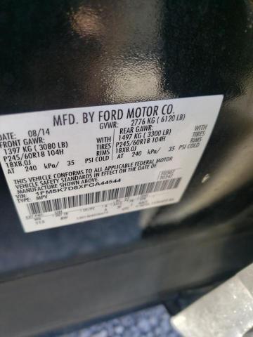 Photo 10 from auction – 2015 FORD EXPLORER X with VIN 1FM5K7D8XFGA44544