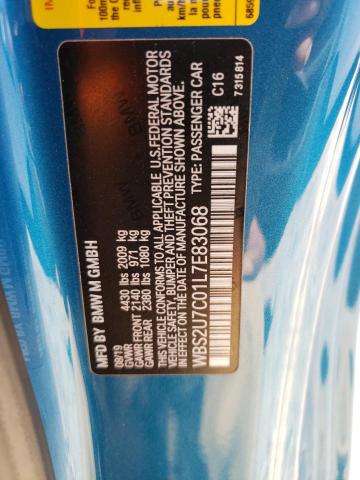 Photo 10 from auction – 2020 BMW M2 COMPETI with VIN WBS2U7C01L7E83068