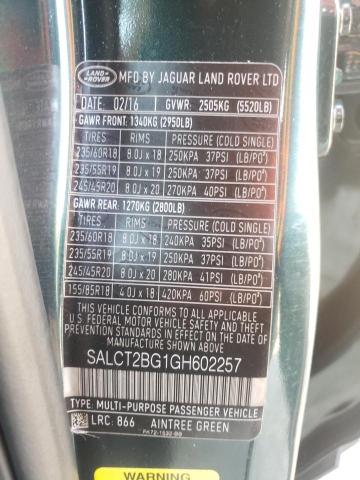 Photo 10 from auction – 2016 LAND ROVER DISCOVERY with VIN SALCT2BG1GH602257