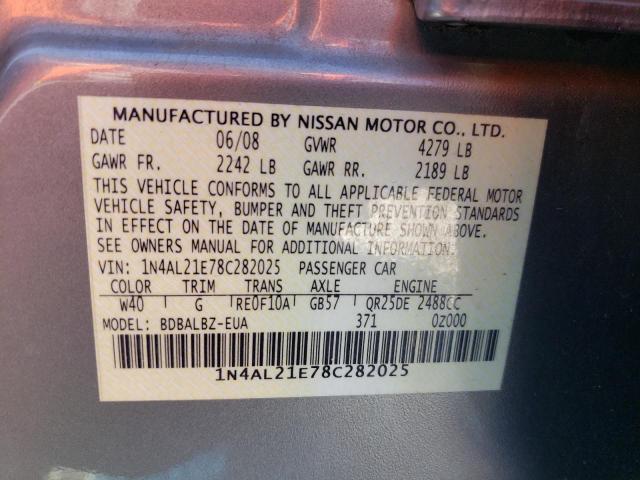 Photo 10 from auction – 2008 NISSAN ALTIMA 2.5 with VIN 1N4AL21E78C282025
